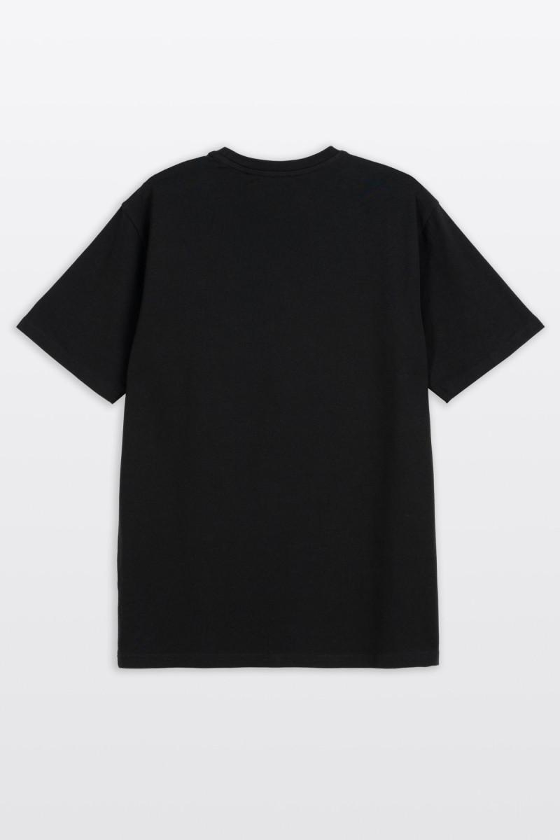 Czarny t-shirt REGULAR bez nadruków