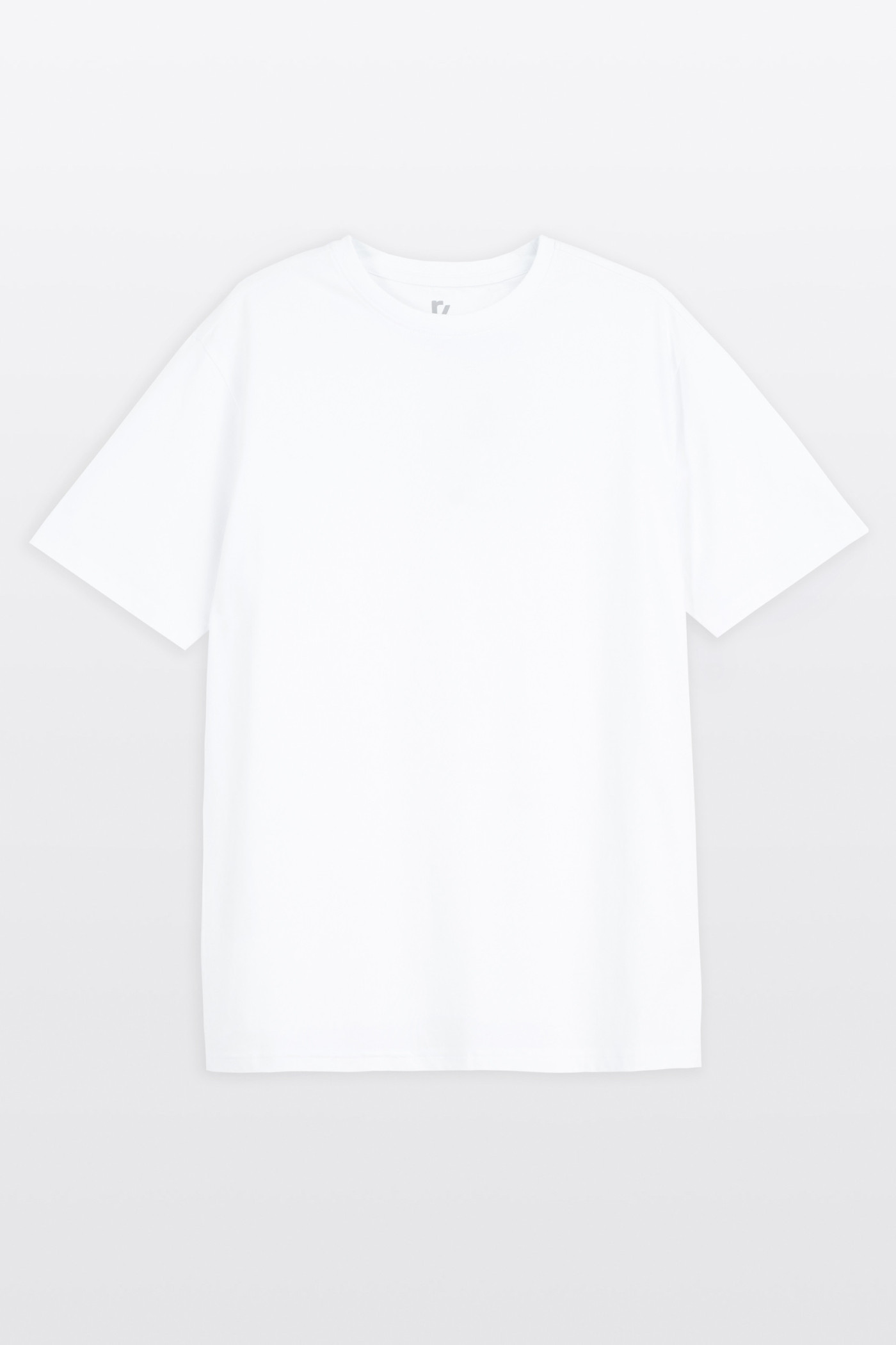 Biały t-shirt REGULAR bez nadruków
