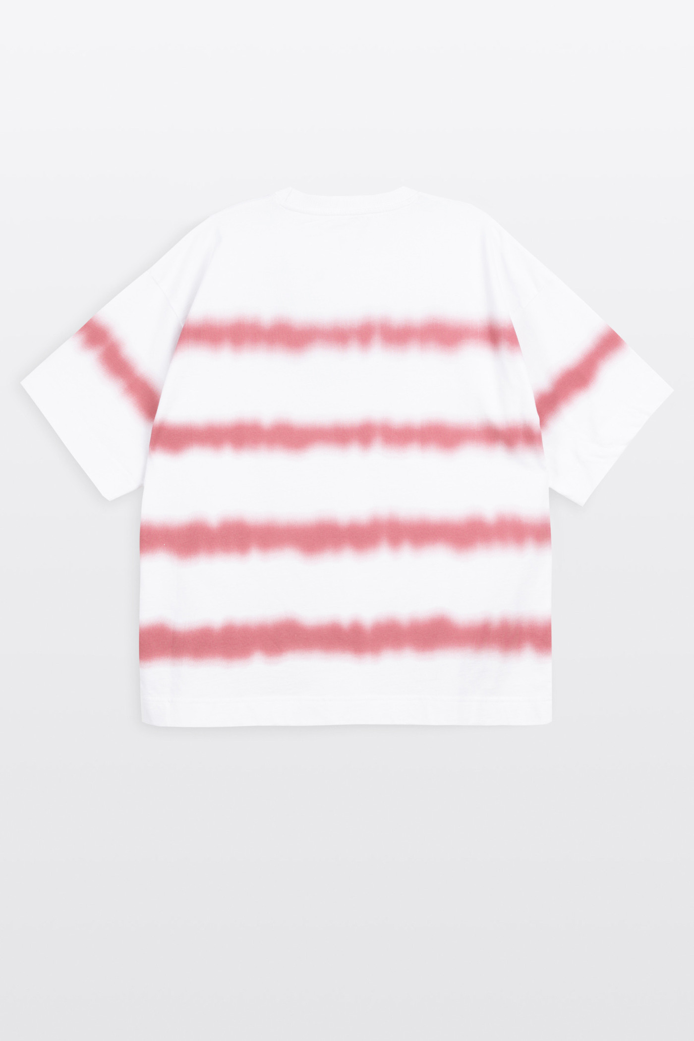 Biały t-shirt LOOSE z nadrukiem na całości