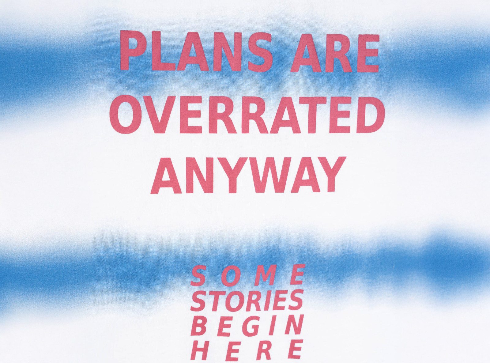 Biały t-shirt LOOSE z nadrukiem na całości