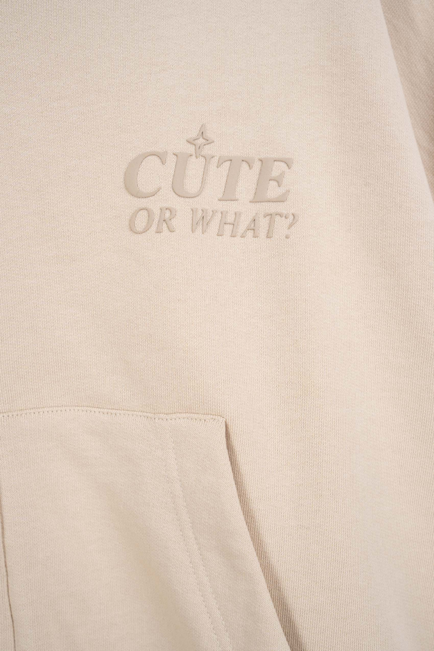 Beżowa bluza BOXY z autorską grafiką z tyłu