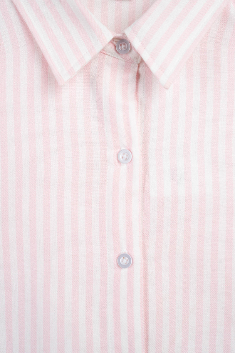 Różowa koszula OVERSIZE w prążki