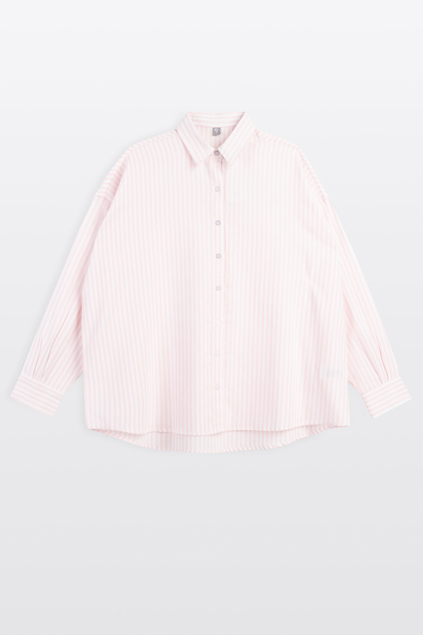 Różowa koszula OVERSIZE w prążki