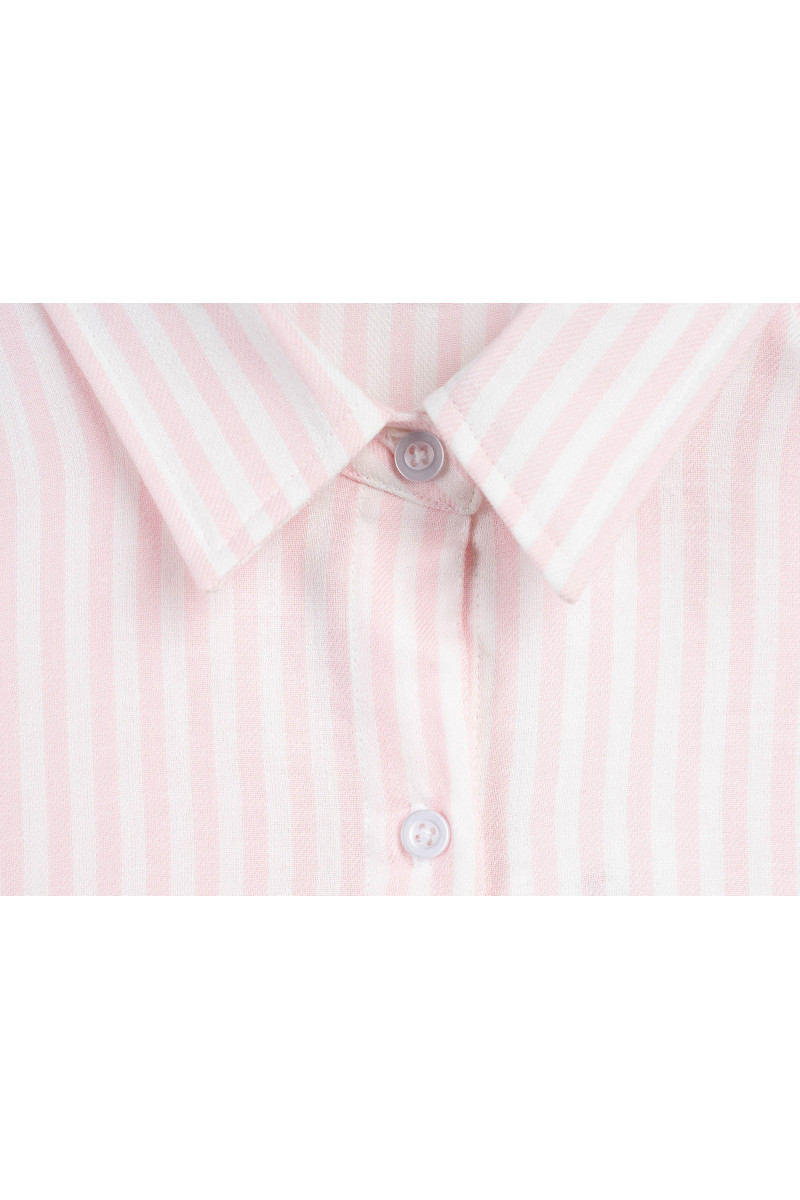 Różowa koszula OVERSIZE w prążki
