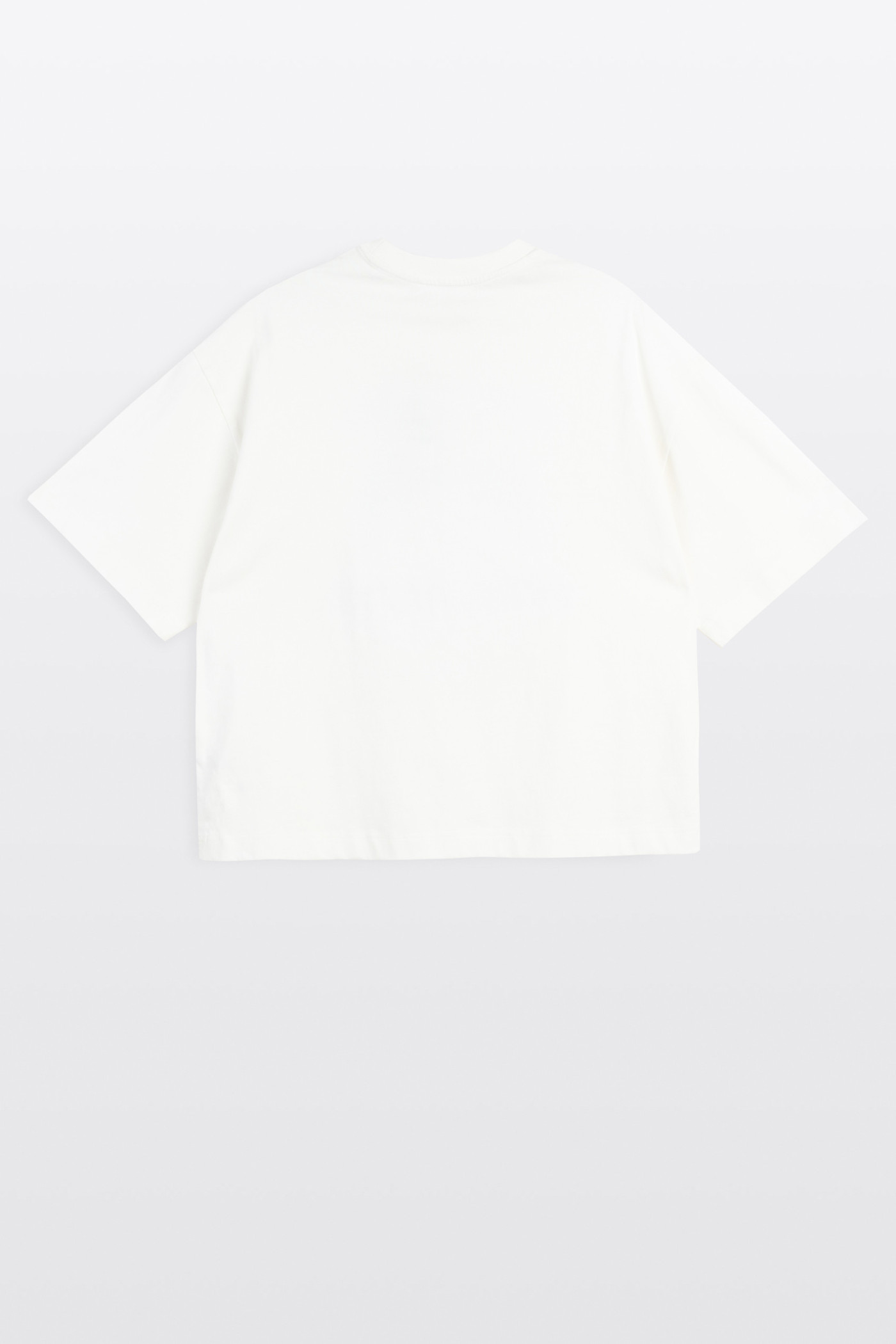 Biały t-shirt BOXY z autorską grafika z przodu