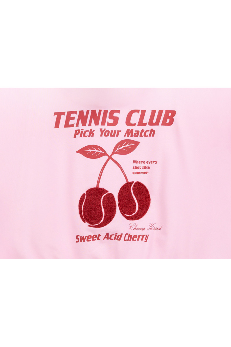 Różowa bluza BOXY z kapturem z autorską grafiką z tyłu