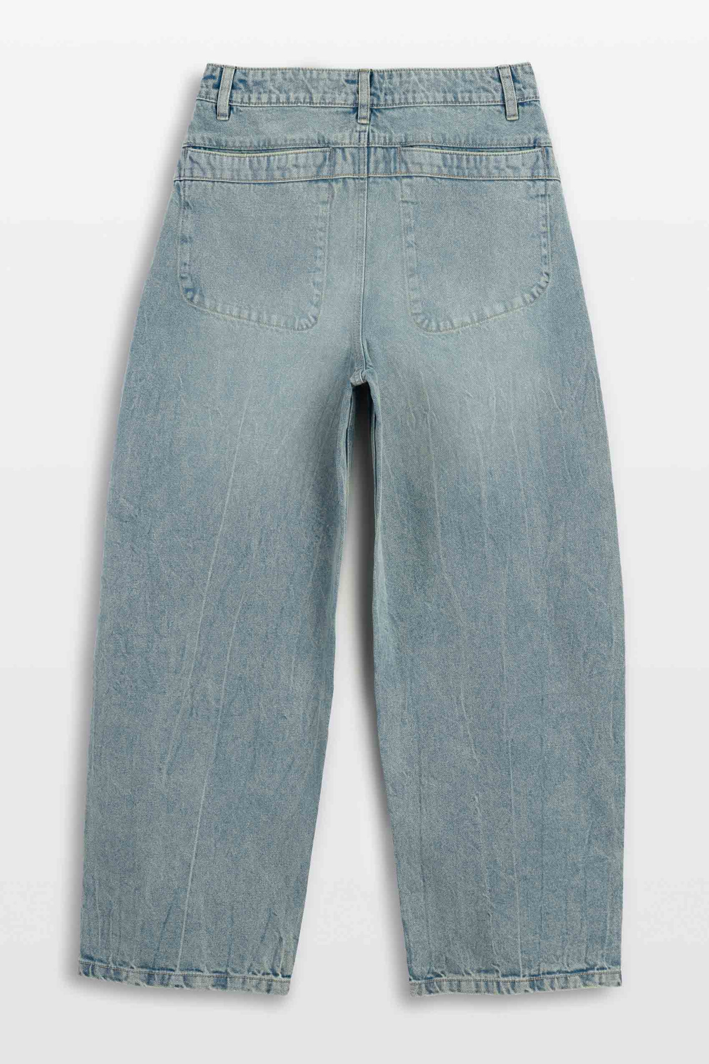 Niebieskie spodnie jeansowe BAGGY ozdobione kryształkami