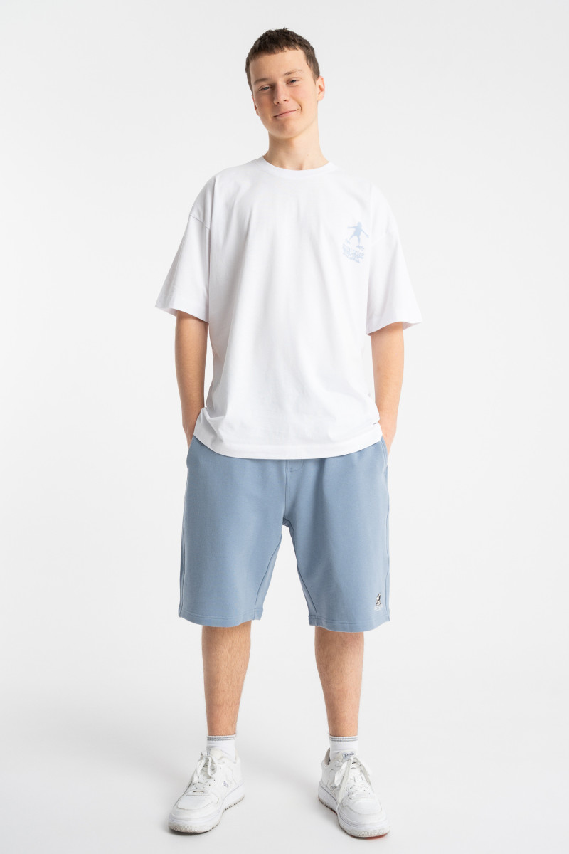 Biały t-shirt OVERSIZE z autorską grafika z tyłu