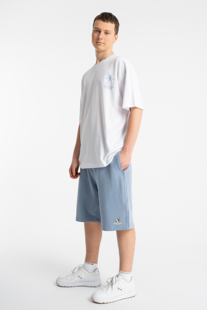 Biały t-shirt OVERSIZE z autorską grafika z tyłu