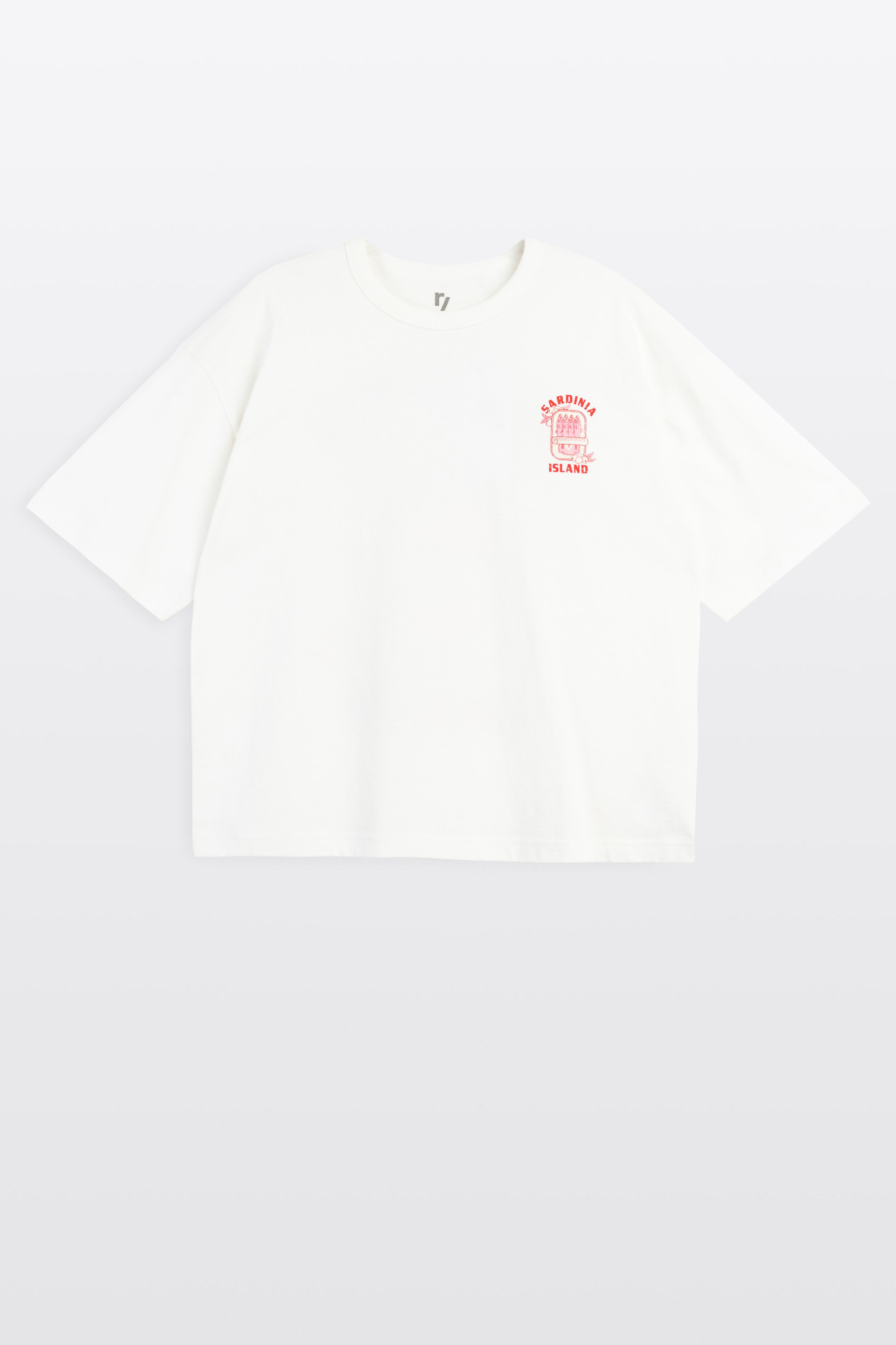 Biały t-shirt BOXY z autorską grafika z przodu