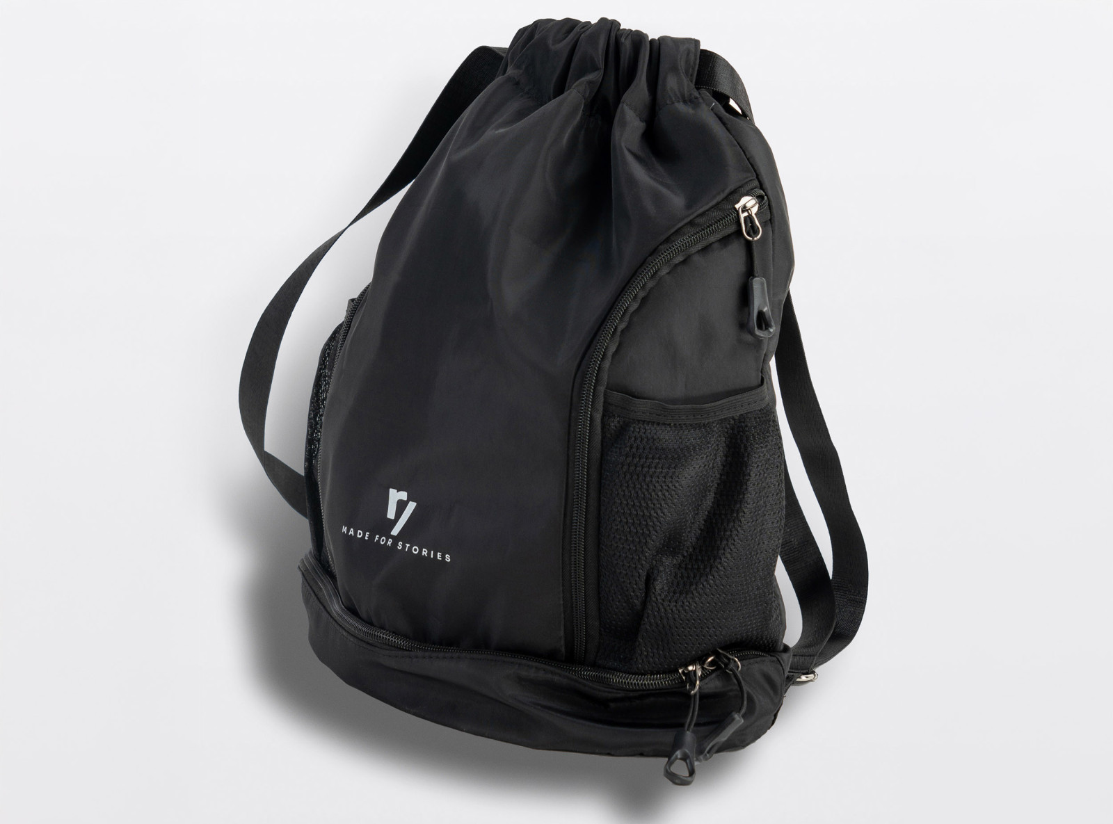 Czarny plecak worek z logo