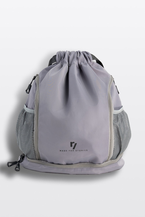 Szary plecak worek z logo