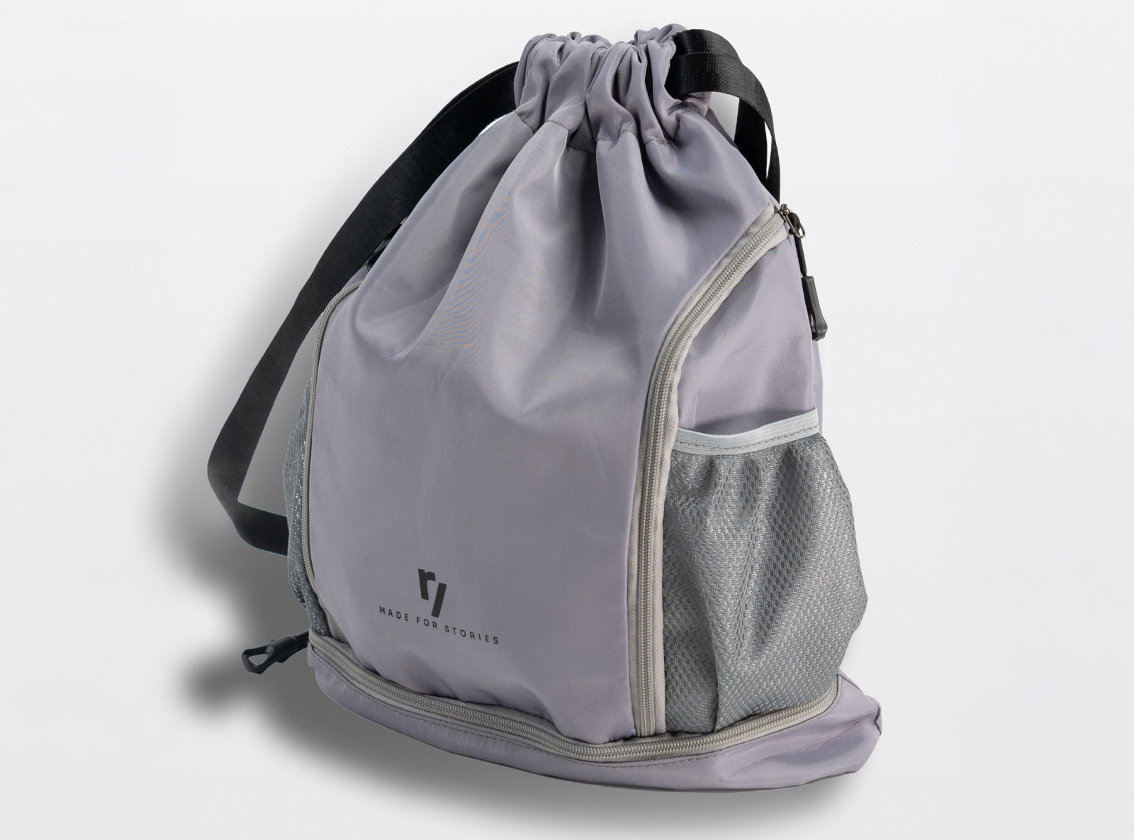 Szary plecak worek z logo