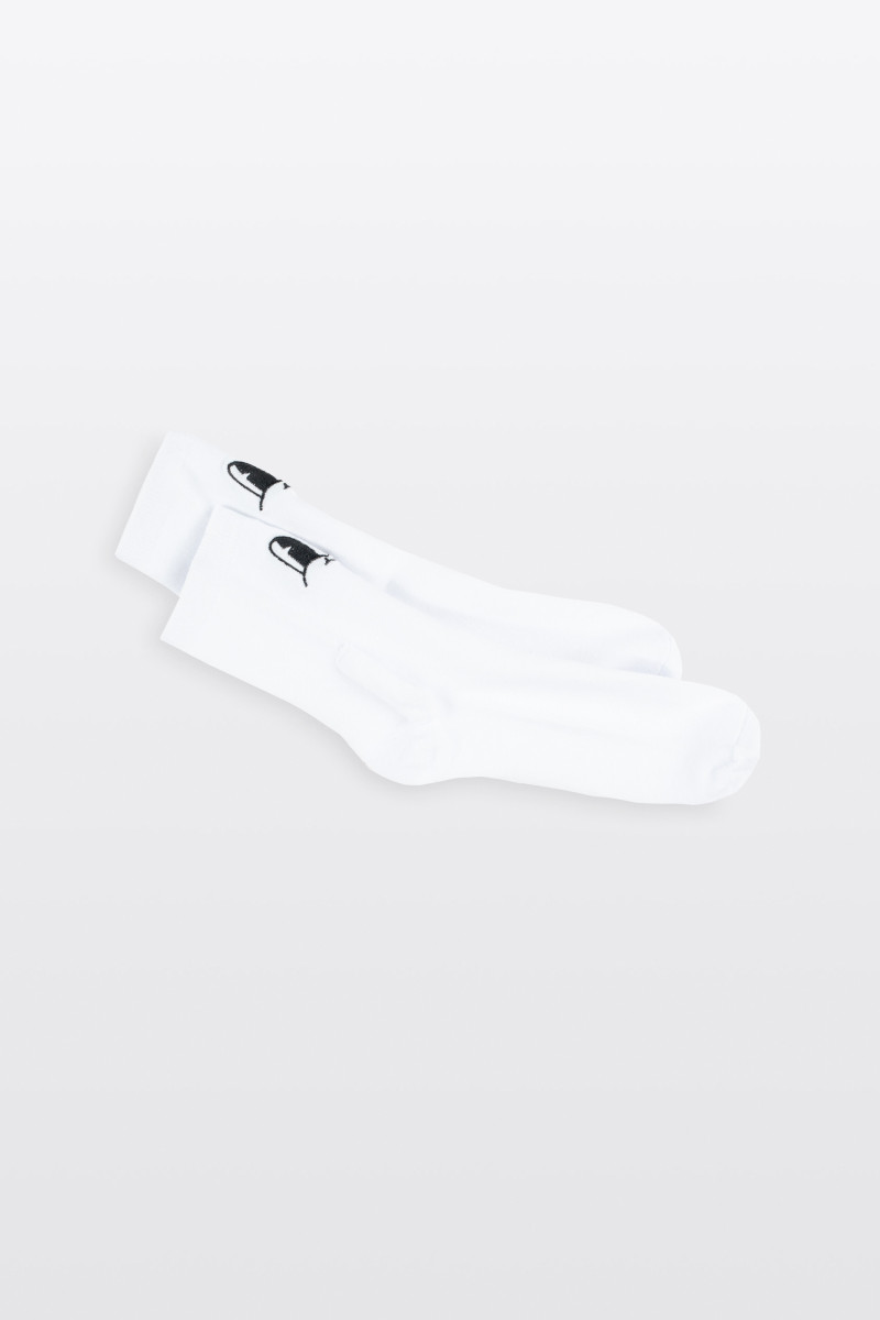 Białe skarpetki z elementem ozdobnym