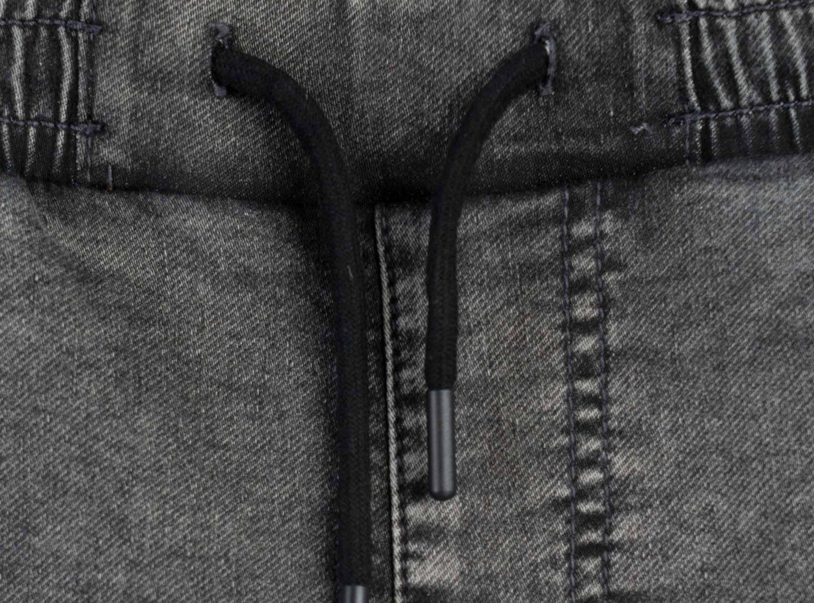 Ciemnoszare krótkie spodenki jeansowe REGULAR