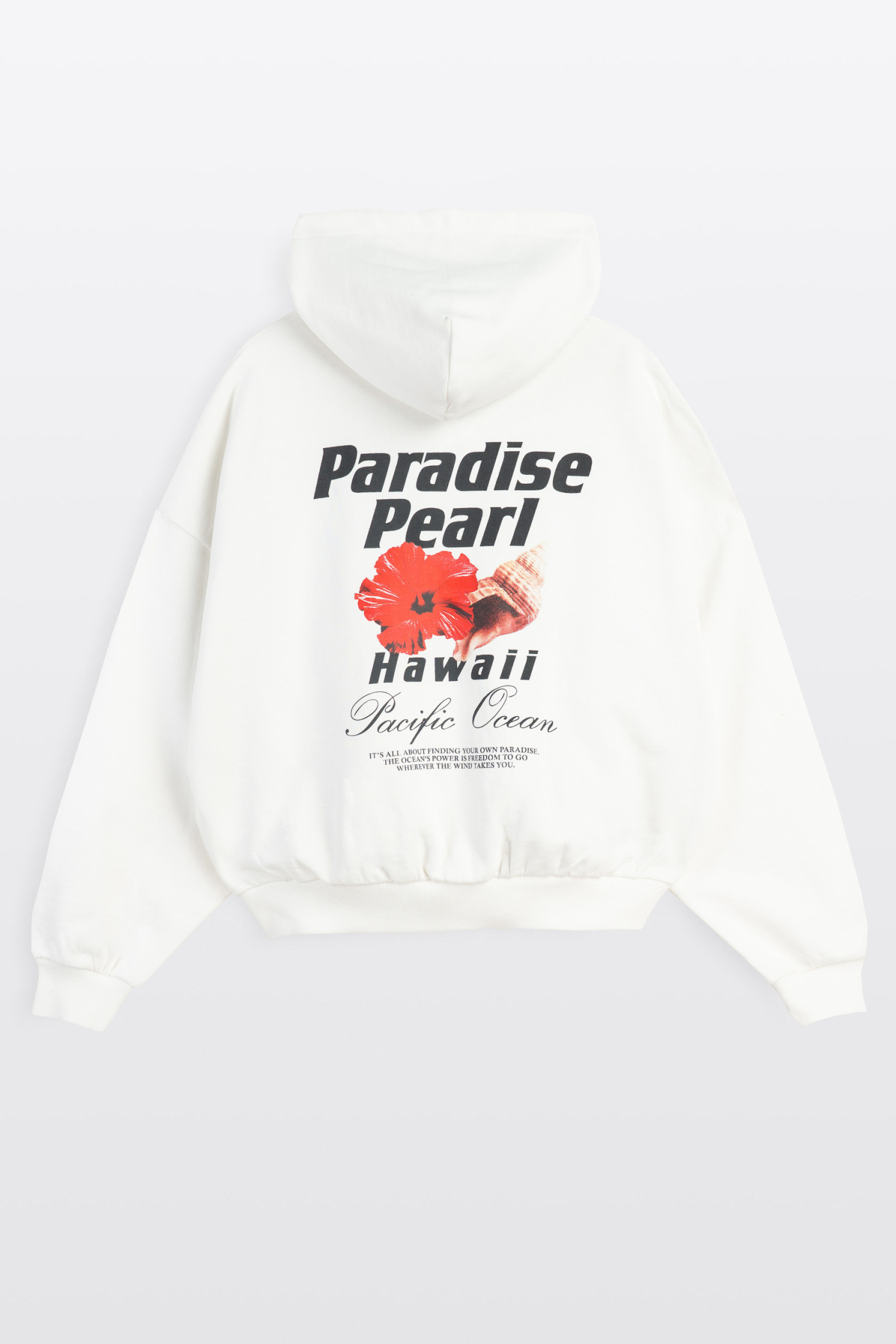 Kremowa bluza z autorską grafiką z tyłu