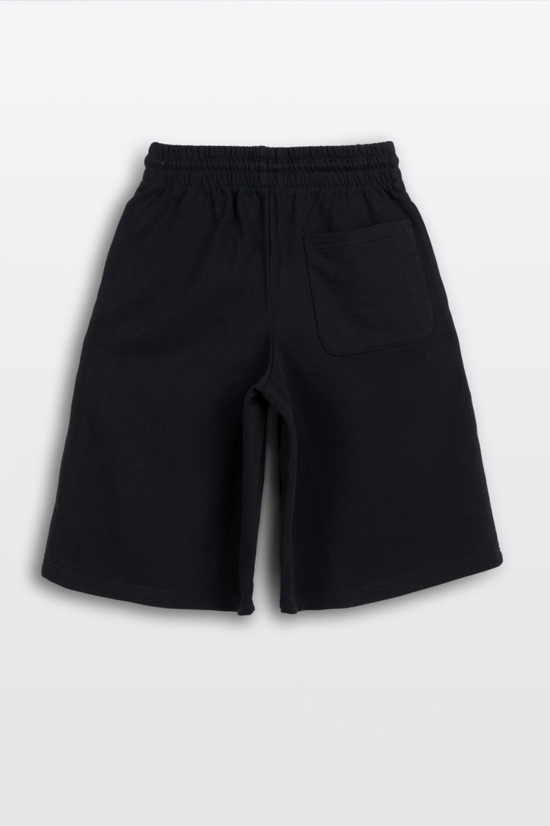 Czarne krótkie spodenki z białymi lampasami