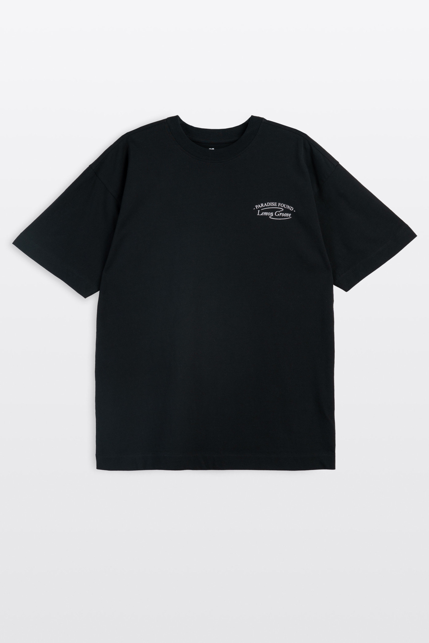 Czarny t-shirt LOOSE z autorską grafiką z tyłu