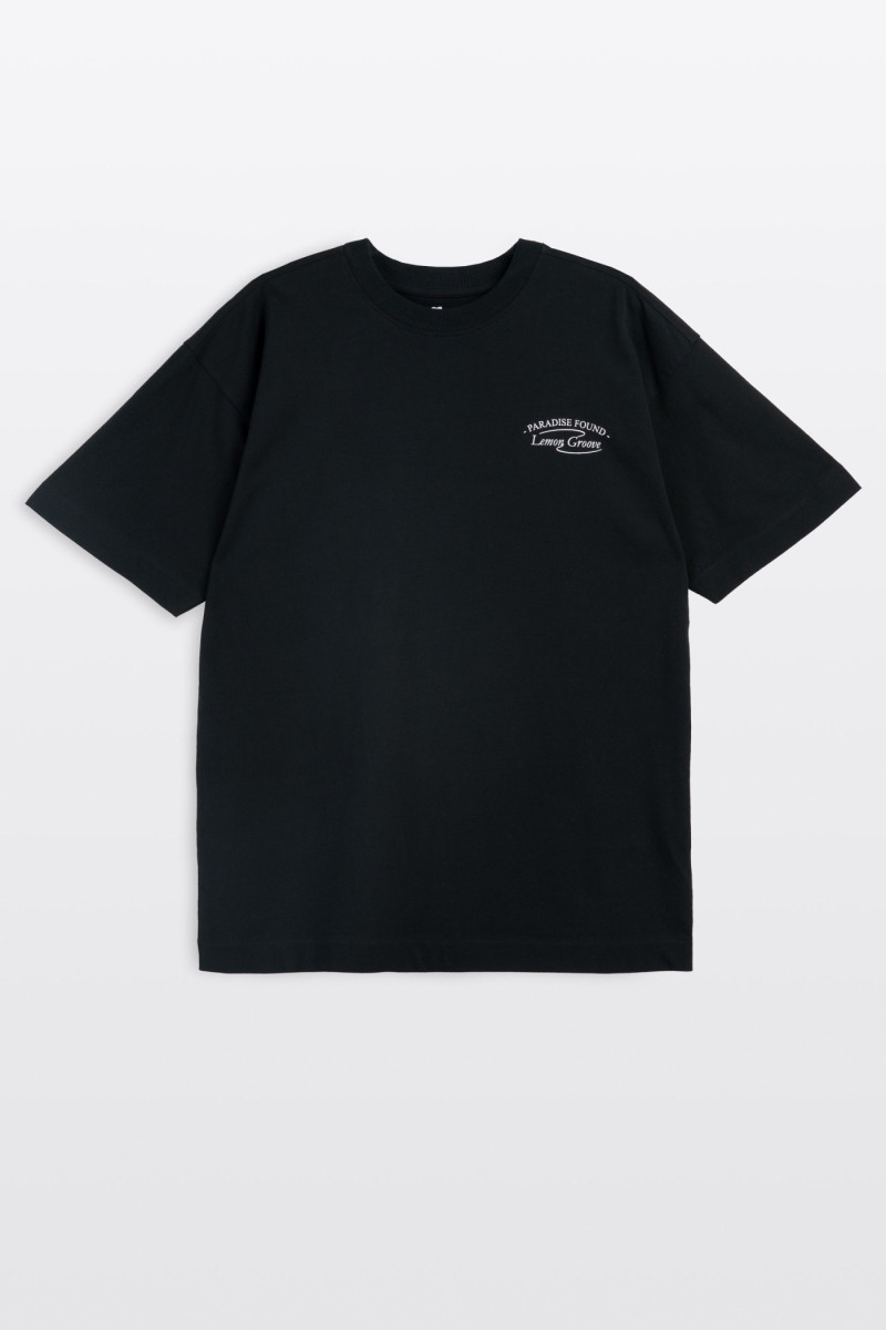 Czarny t-shirt LOOSE z autorską grafiką z tyłu