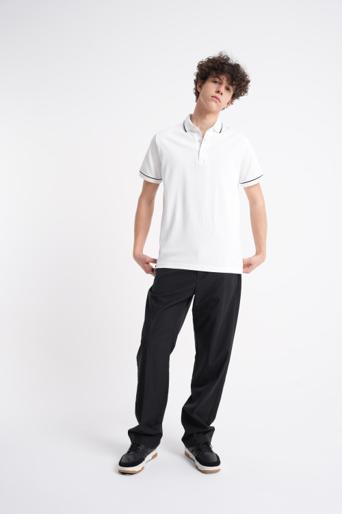 Czarne spodnie garniturowe REGULAR z kantem