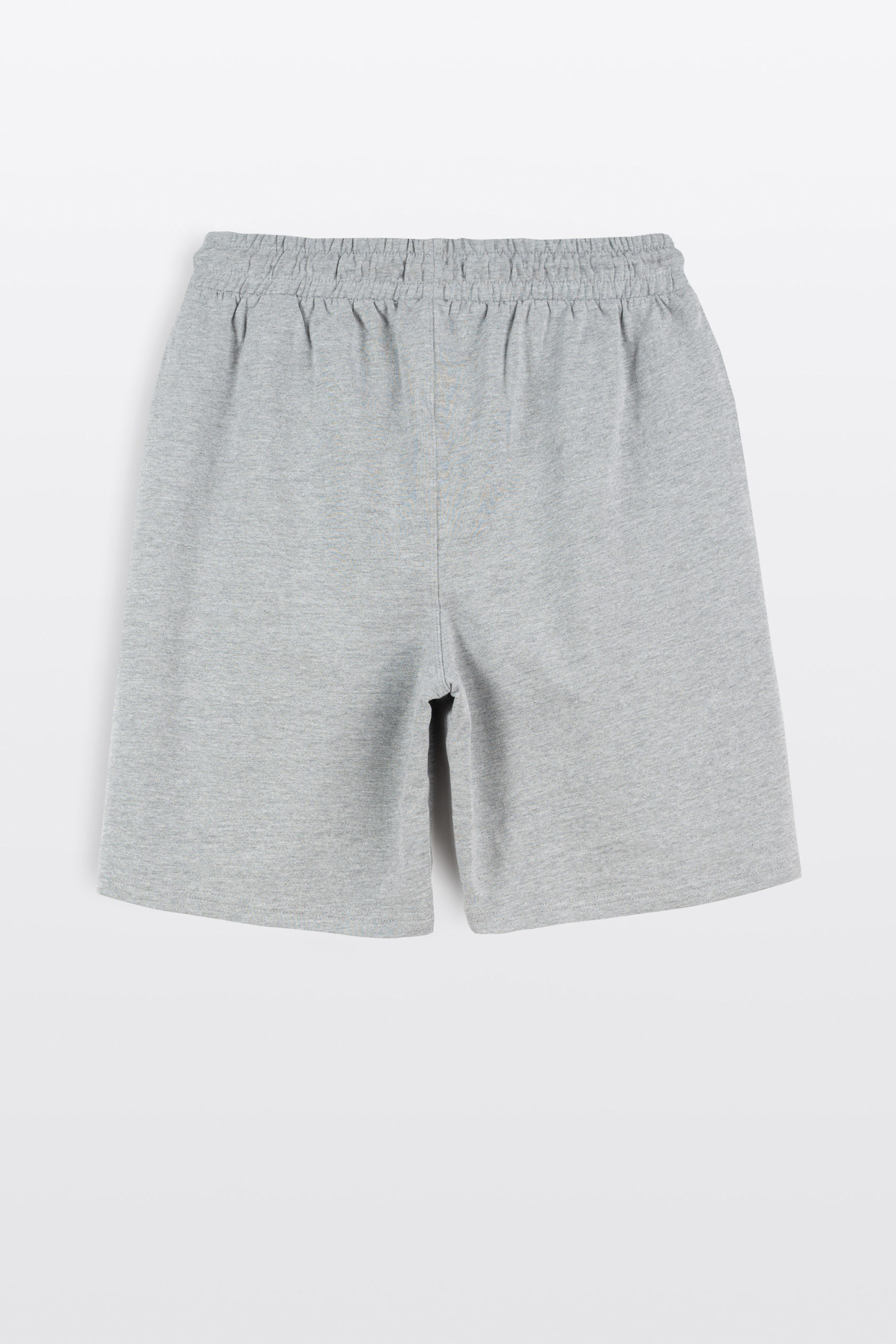 Szare krótkie spodenki z minimalistycznym nadrukiem