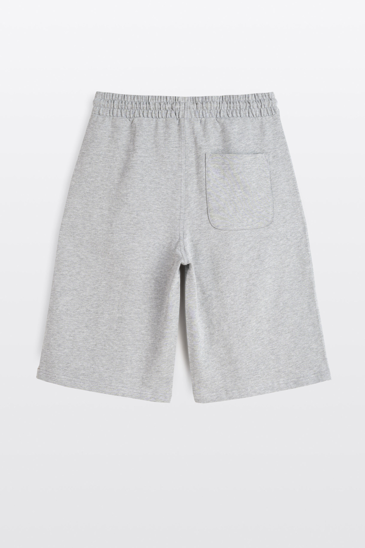 Szare krótkie spodenki z minimalistycznym nadrukiem