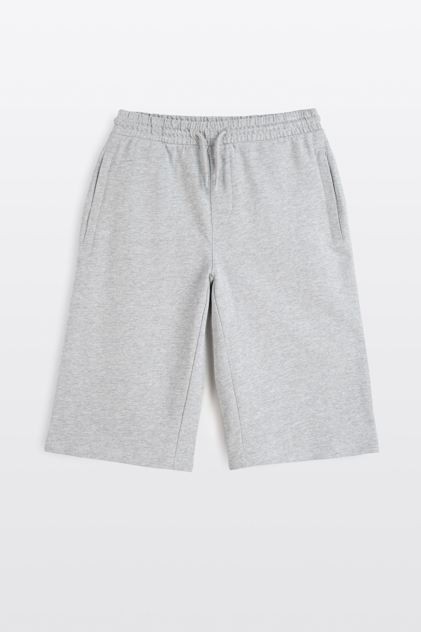 Szare krótkie spodenki bawełniane bez nadruków