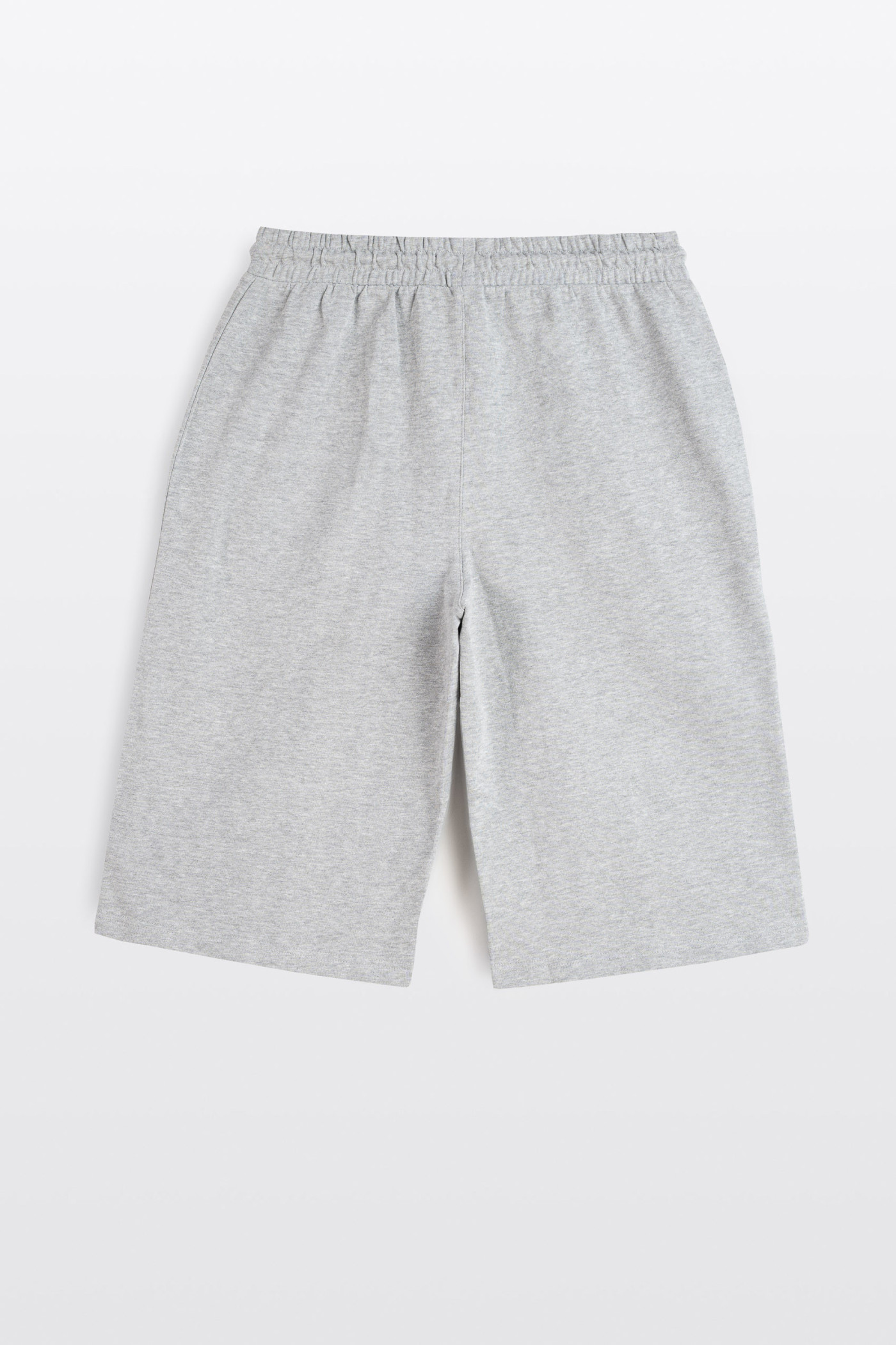 Szare krótkie spodenki bawełniane bez nadruków