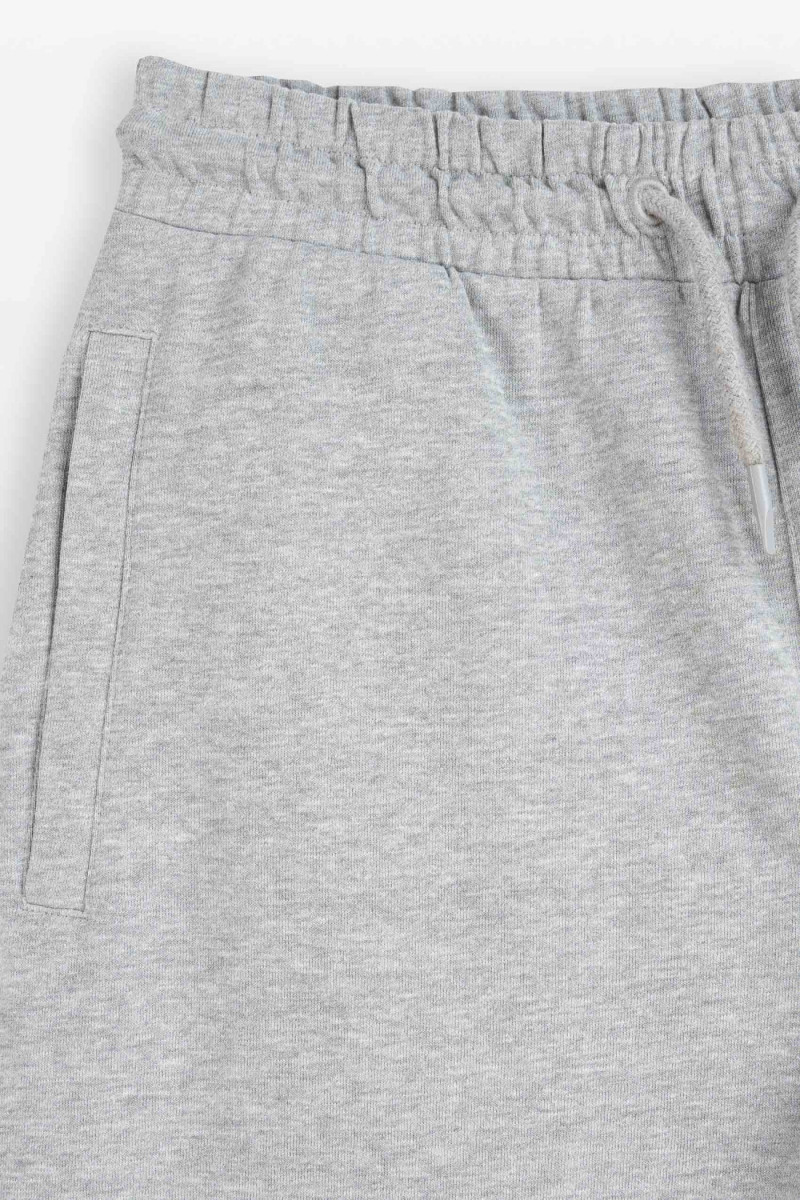 Szare krótkie spodenki bawełniane bez nadruków