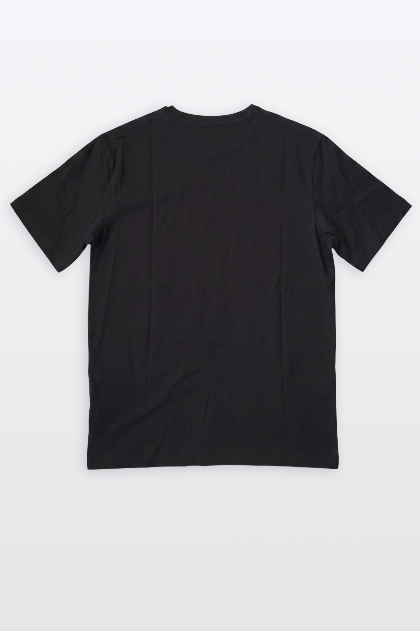 Czarny t-shirt REGULAR bez nadruków