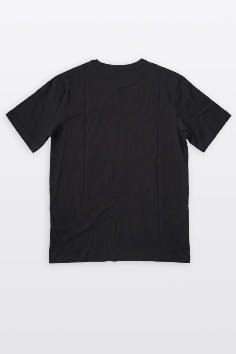 Czarny t-shirt REGULAR bez nadruków
