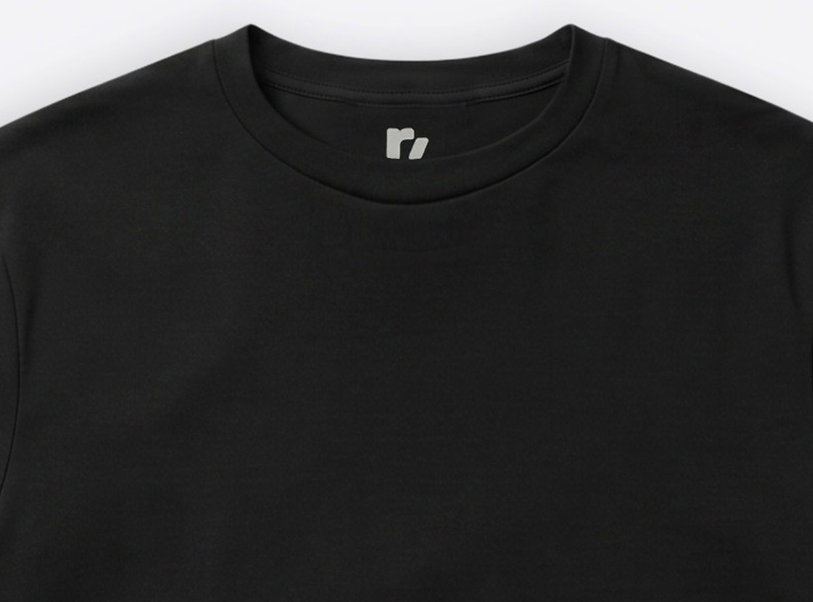 Czarny t-shirt REGULAR bez nadruków