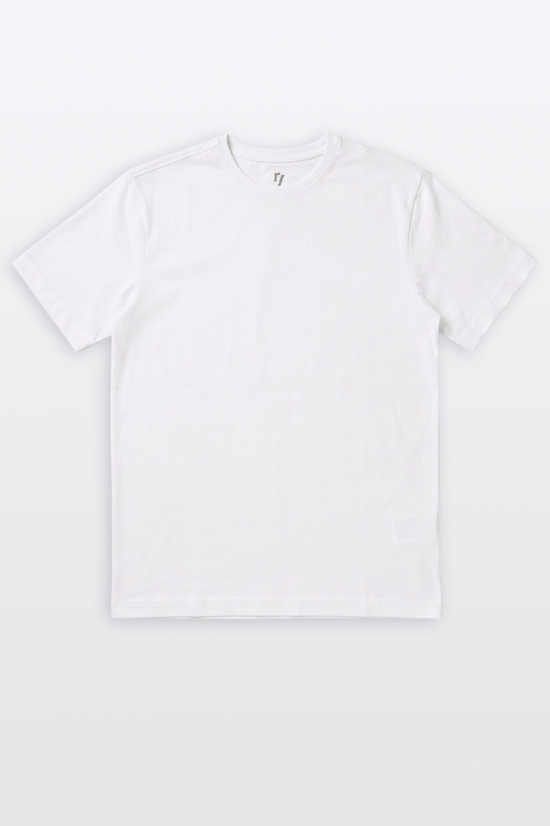 Biały t-shirt REGULAR bez nadruków