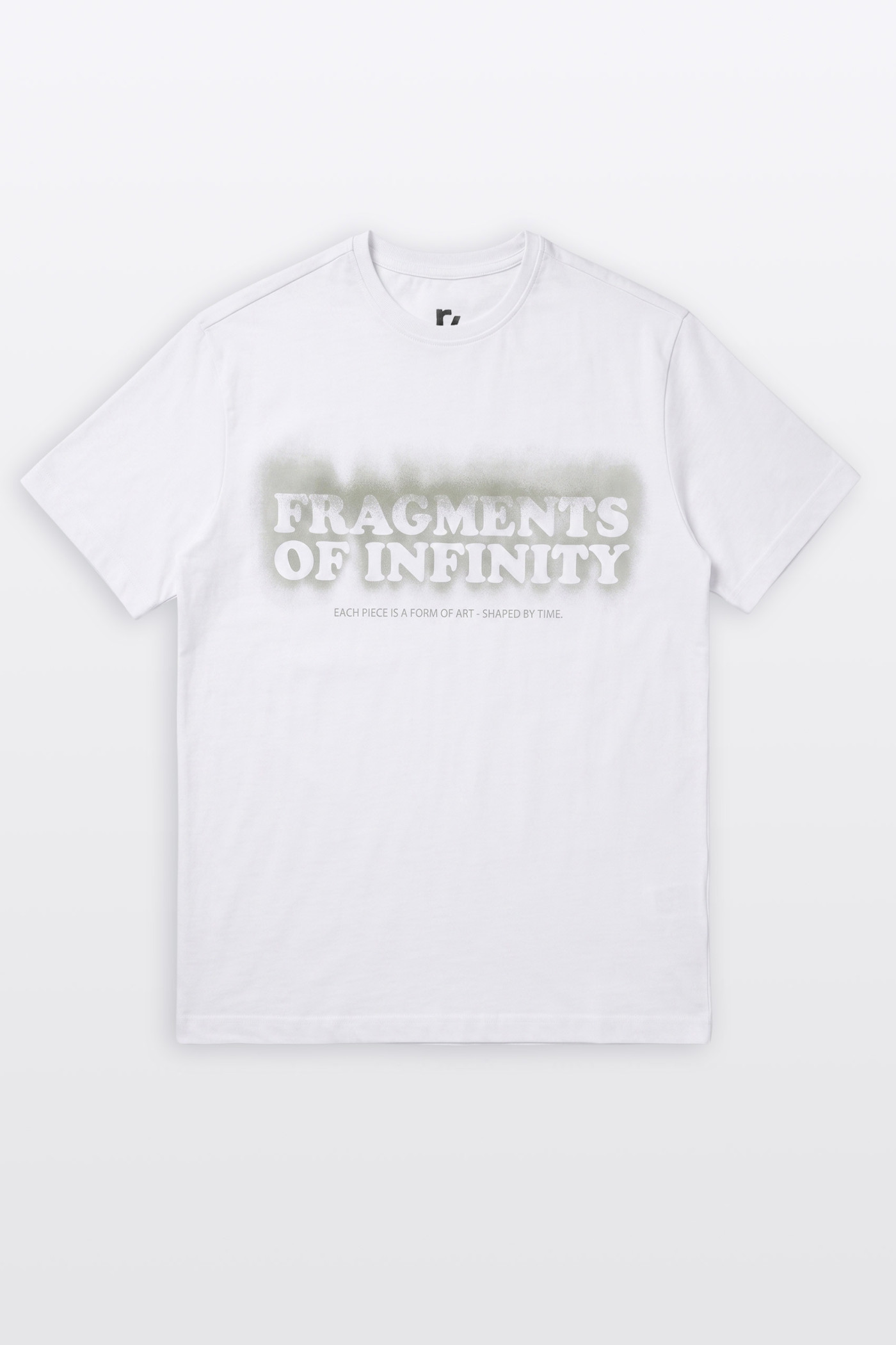 Biały t-shirt REGULAR z autorska grafika z przodu