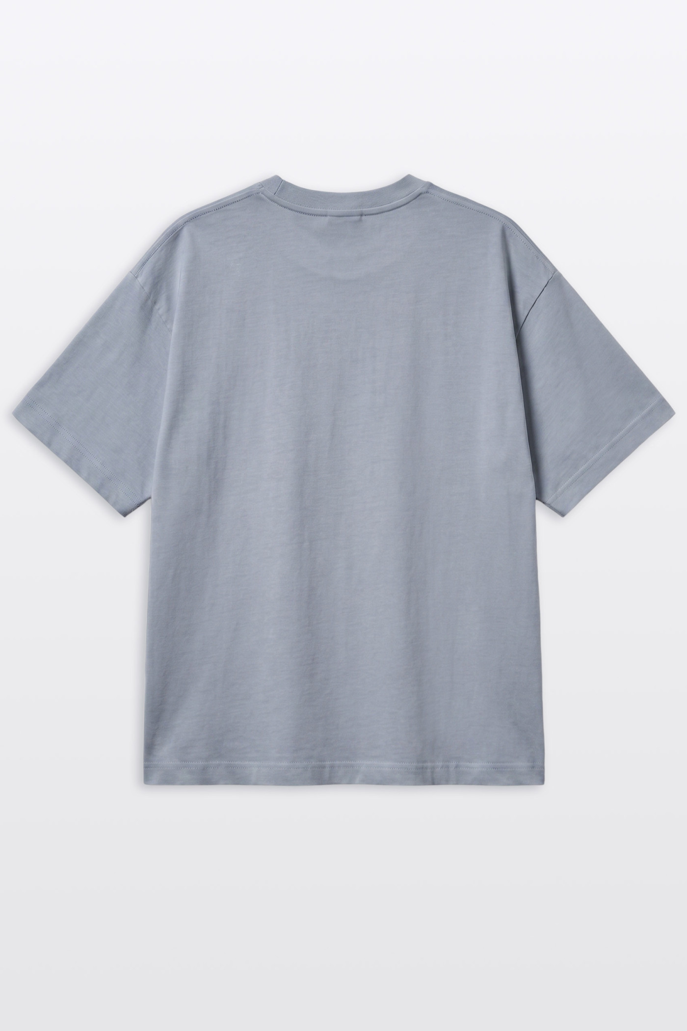 Szary t-shirt REGULAR z autorską grafiką z przodu