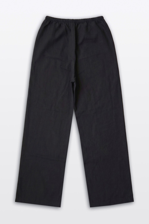 Czarne eleganckie spodnie WIDE LEG z gumą w pasie