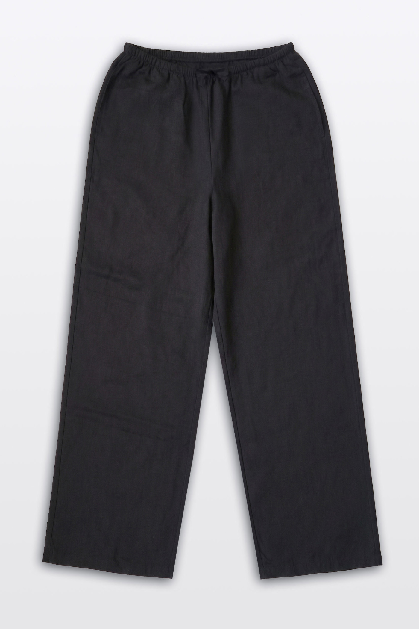 Czarne eleganckie spodnie WIDE LEG z gumą w pasie