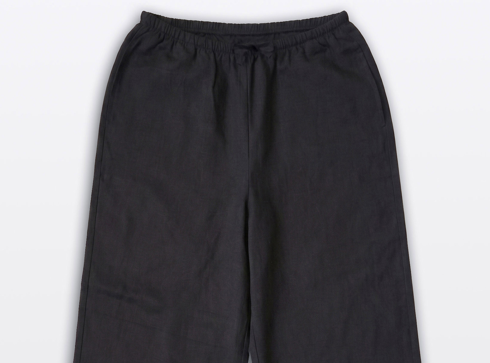 Czarne eleganckie spodnie WIDE LEG z gumą w pasie