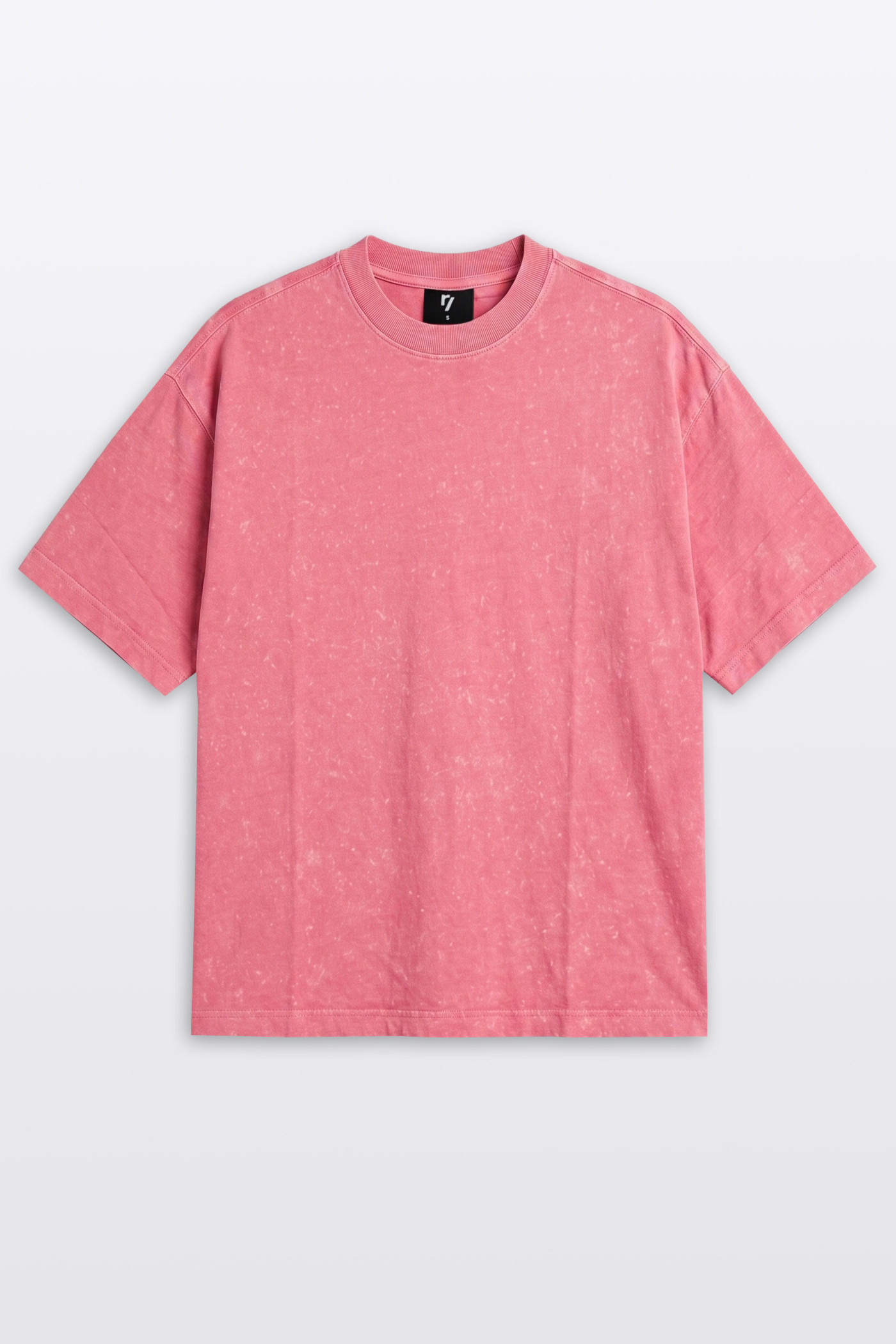 Różowy t-shirt OVERSIZE z nadrukiem z tyłu