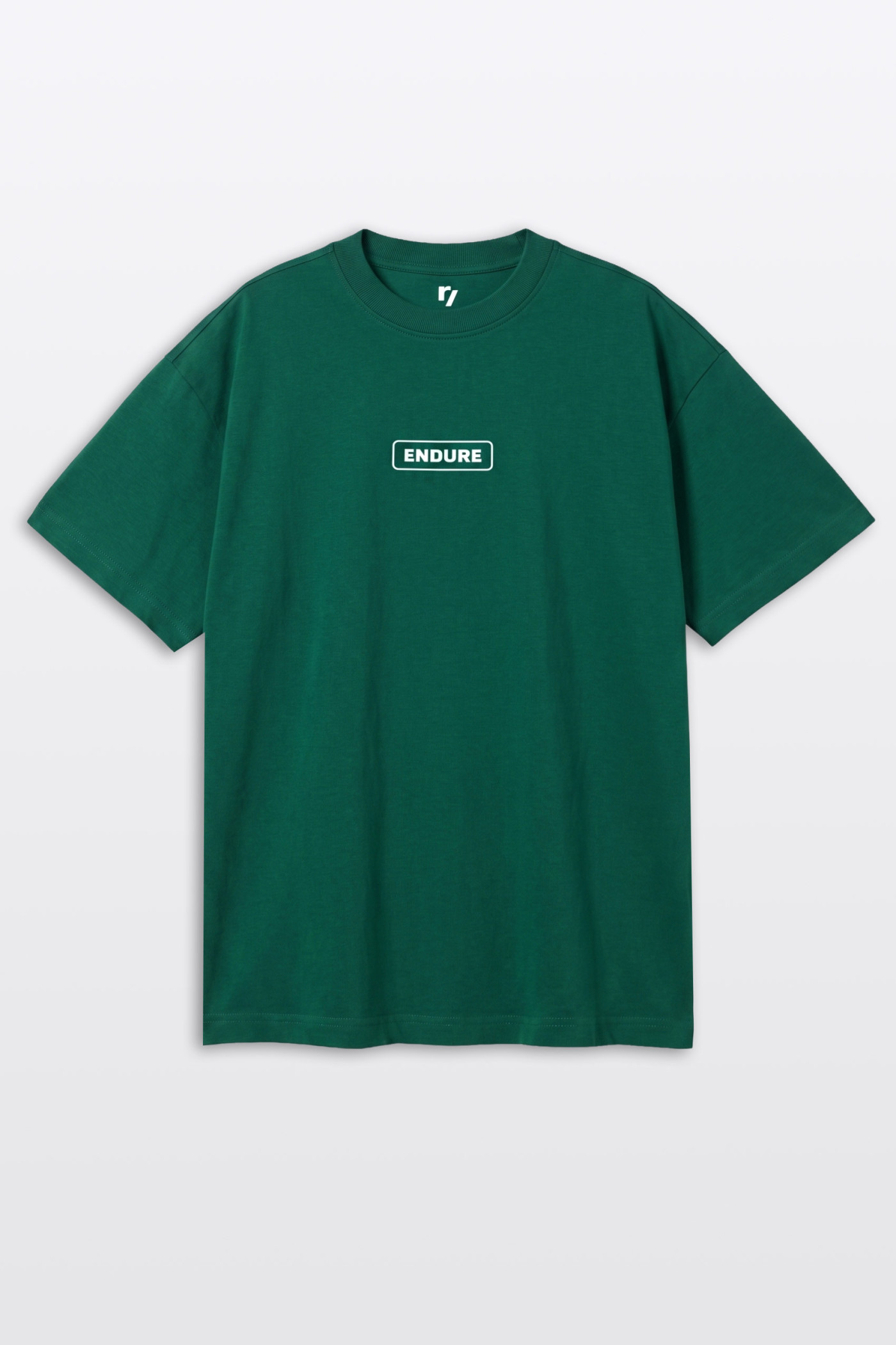 Zielony t-shirt LOOSE z autorską grafiką z tyłu