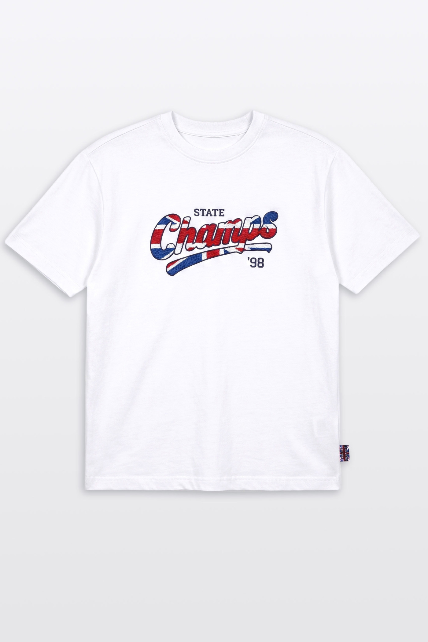 Biały t-shirt REGULAR z autorska grafiką z przodu