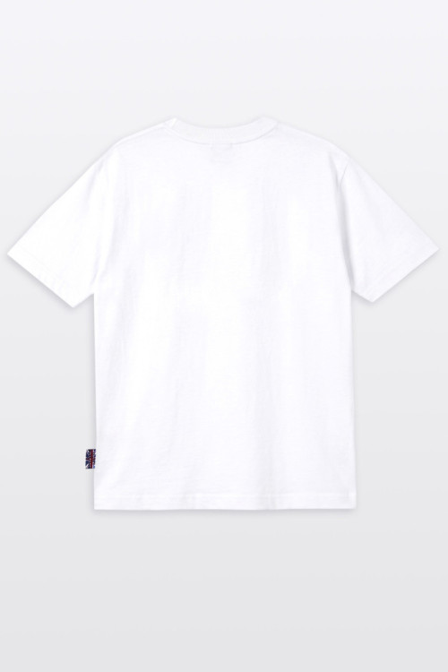 Biały t-shirt REGULAR z autorska grafiką z przodu
