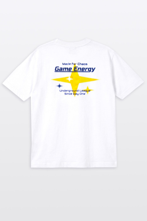Biały t-shirt REGULAR z autorskimi grafikami