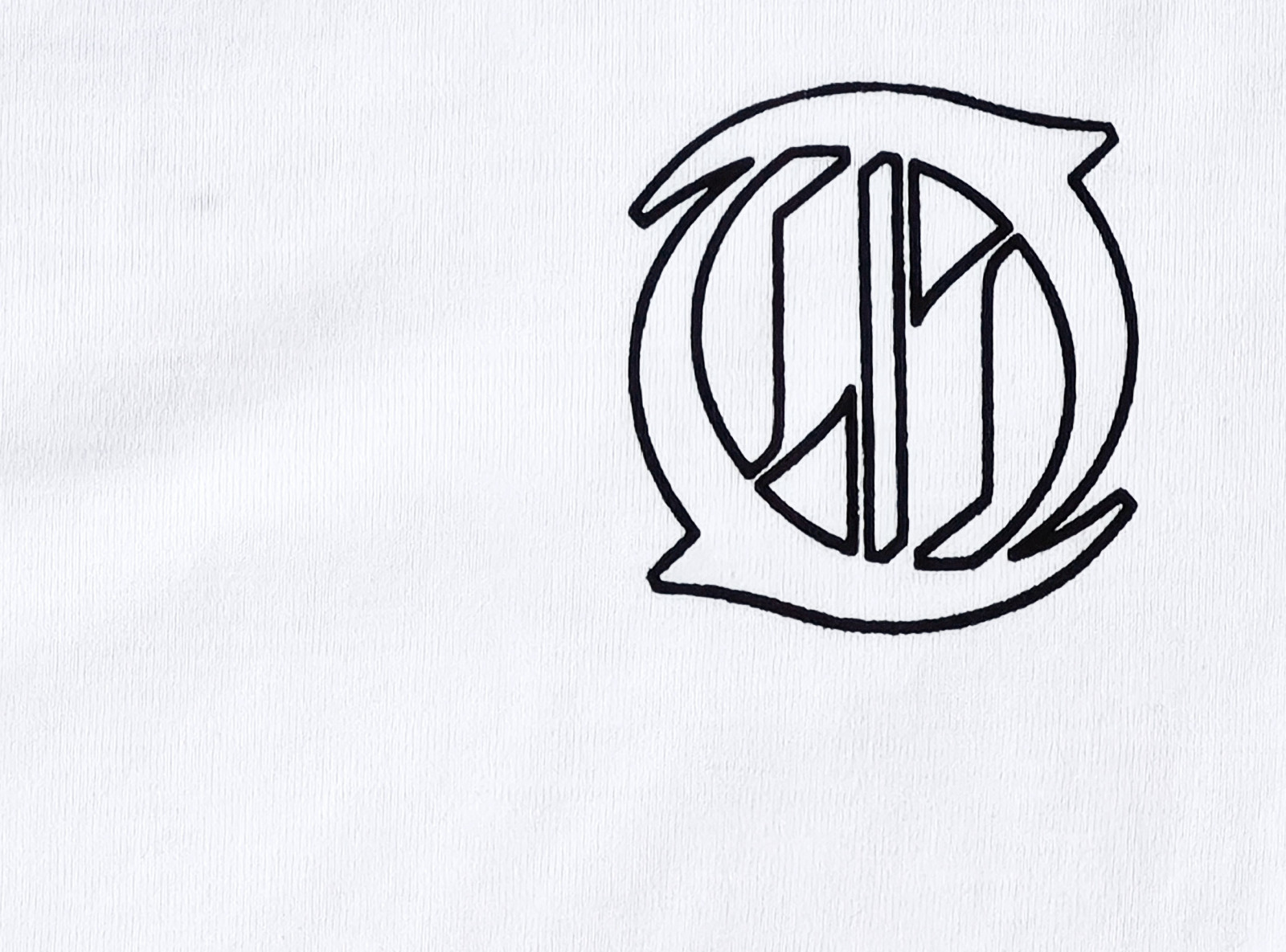 Biały t-shirt LOOSE z nadrukami z przodu