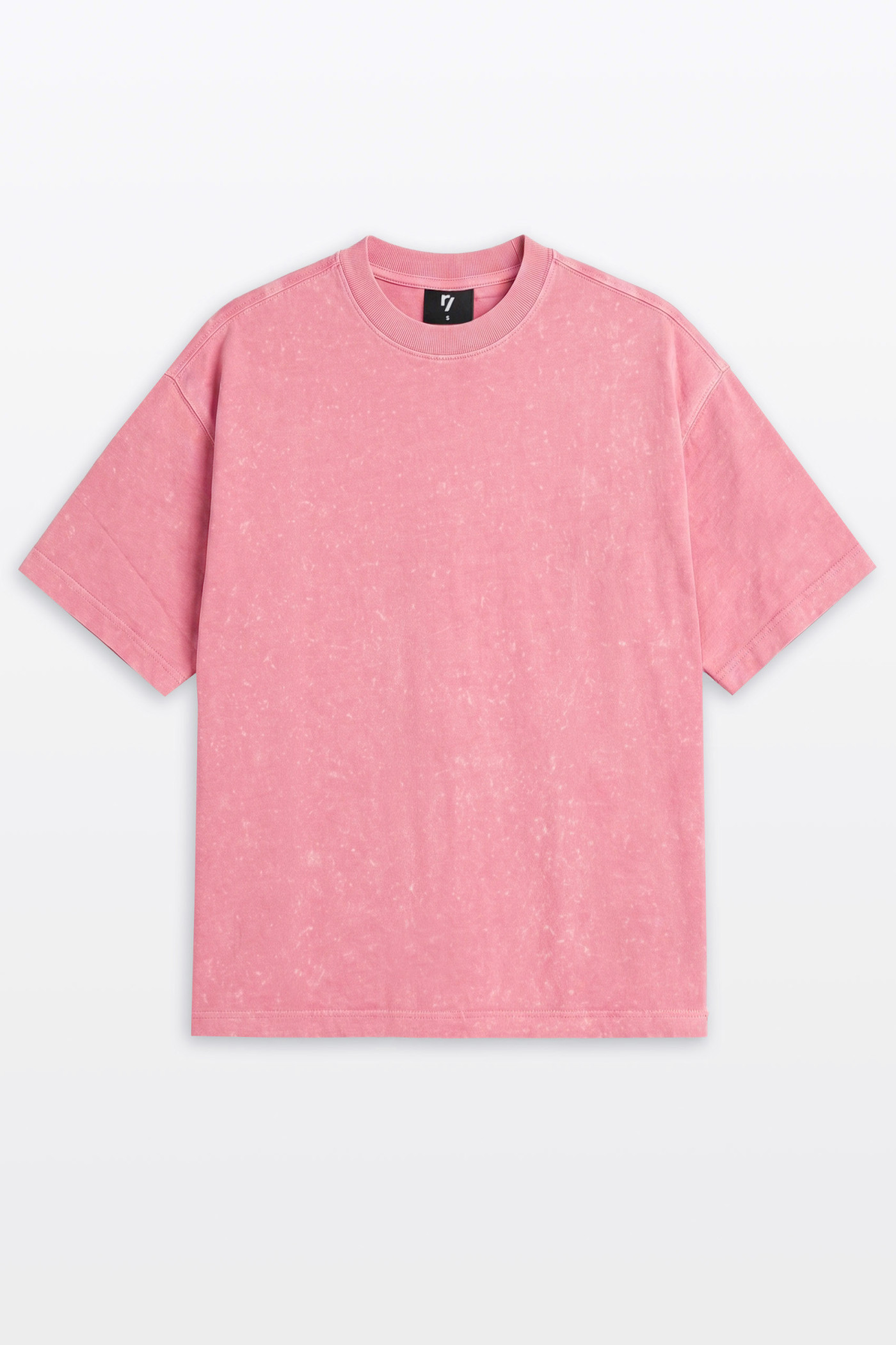 Różowy t-shirt OVERSIZE z nadrukiem z tyłu