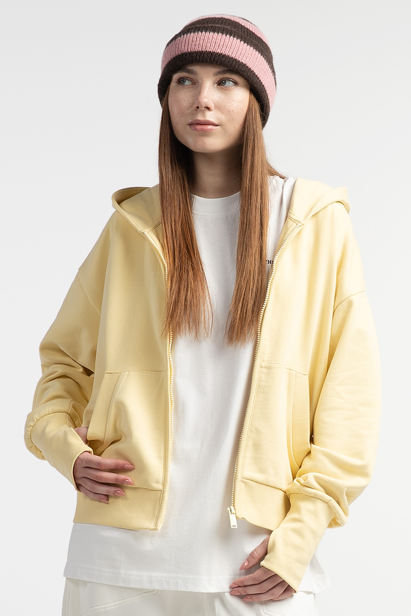 Żółta bluza BOXY bez nadruków