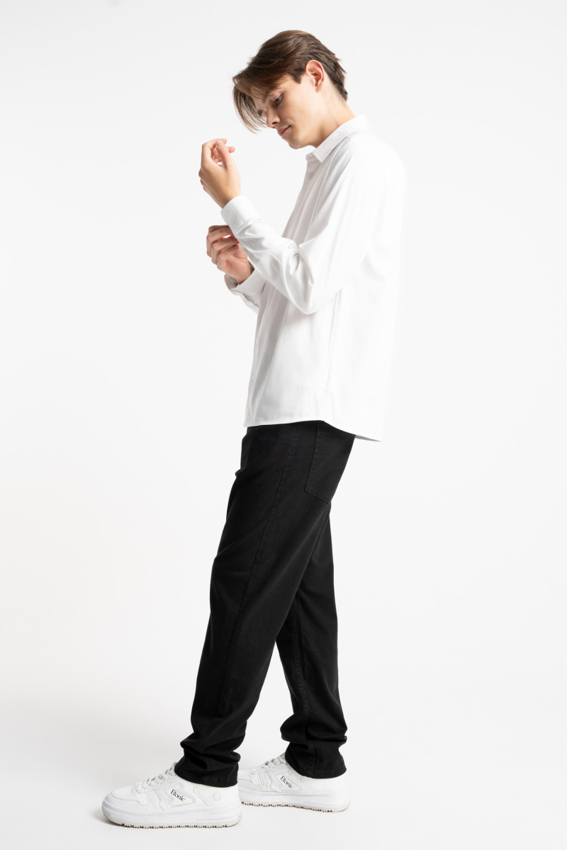 Biała koszula REGULAR z długim rękawem