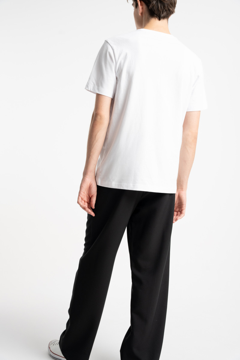 Biały t-shirt REGULAR bez nadruków