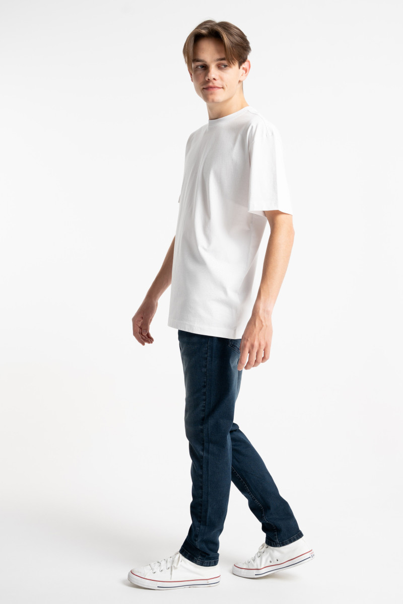 Biały t-shirt LOOSE gładki bez nadruków