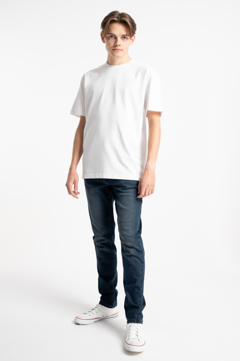 Biały t-shirt LOOSE gładki bez nadruków